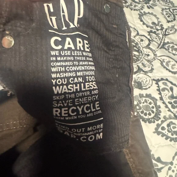 GAP Vintage Slim High Rise Corduroy Pants – Brown – Size 4P Petite - Picture 3 of 6